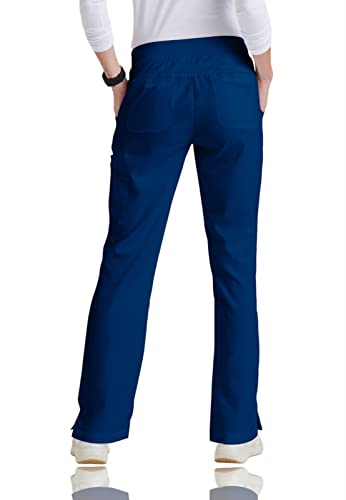 BARCO Grey s Anatomy Classic Mia Scrub Pant for Women Indigo, 6-Pocket Low-Rise Straight Leg Bottoms with Natural Stretch, Soil Release Fabric, and Super-Soft Finish Medium, Petite Fit - Image 2
