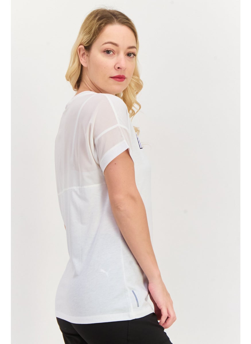 PUMA Women Sportswear Fit Short Sleeve Training Top, White  - Image 3