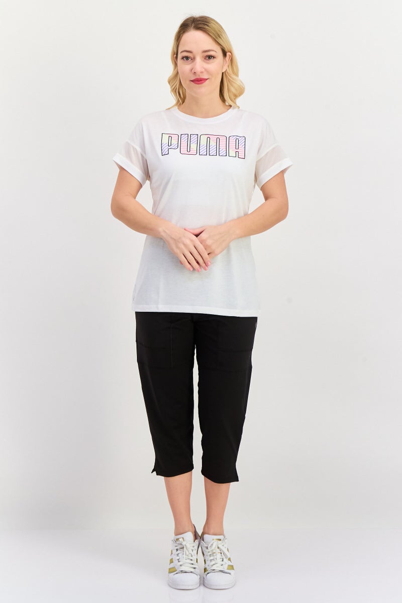 PUMA Women Sportswear Fit Short Sleeve Training Top, White - Image 2