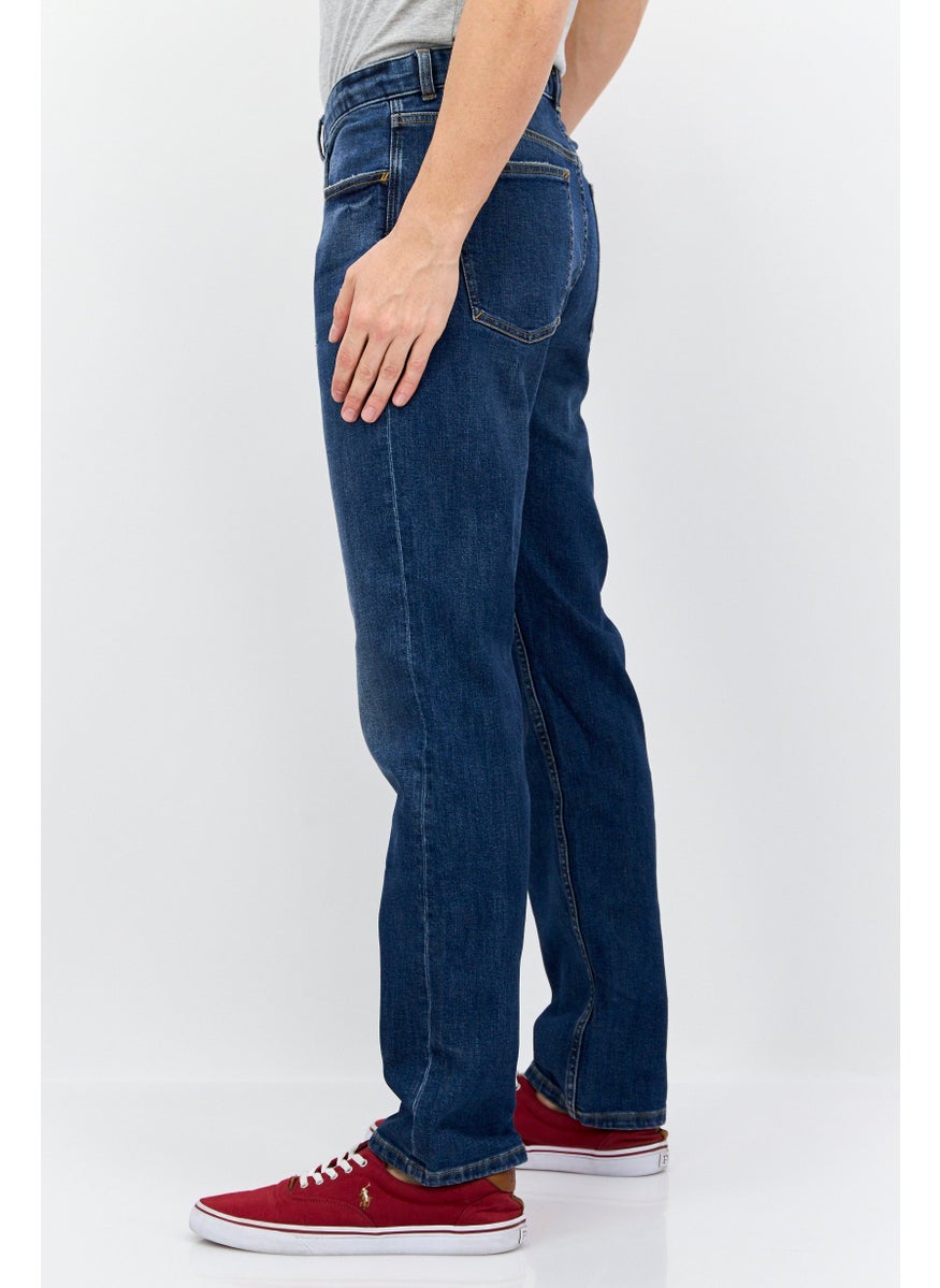 ESPRIT - Men Straight Fit Washed Stretchable Denim, Blue - Image 1