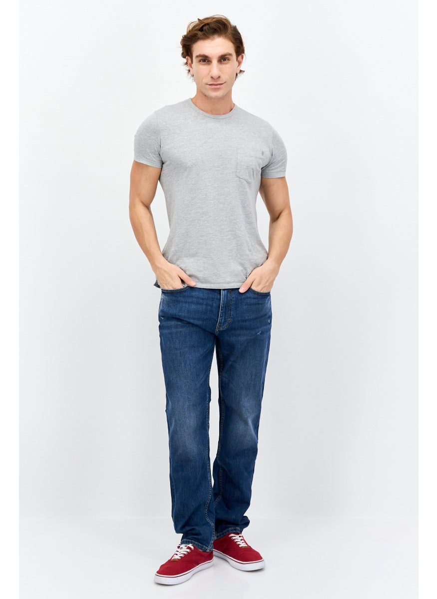 ESPRIT - Men Straight Fit Washed Stretchable Denim, Blue - Image 1