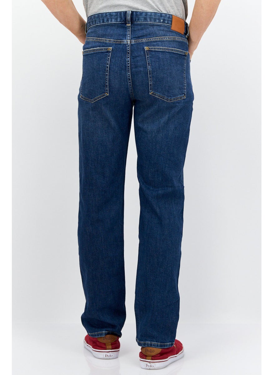 ESPRIT - Men Straight Fit Washed Stretchable Denim, Blue - Image 1