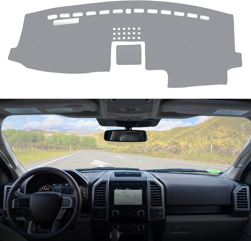 BERKSYDE Dashboard Dash Cover Mat Carpet Compatible with 2015-2018 F150(with Center Speaker) - Image 1