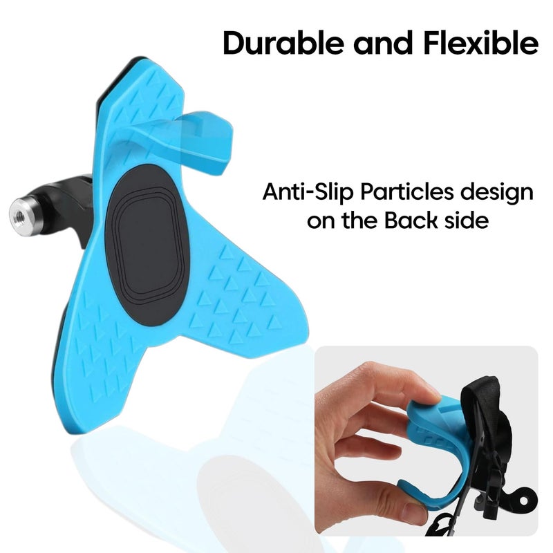 Sounce Helmet Chin Strap Mount with Mobile Clip & Screw Compatible with All Smart Phones Go pro Hero 9/8/7/6,SJCAM, Yi, DJI Osmo Action & Other Action Cameras (Multipurpose Helmet Mount) - Image 5
