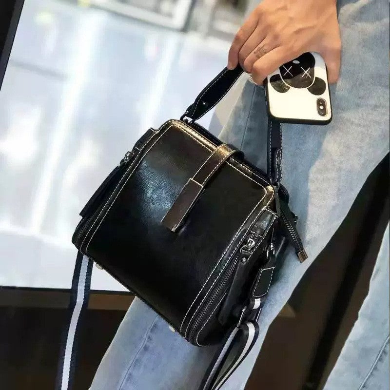 Retro Women''s Bag 2026 New Korean Style Handbag Large Capacity Crossbody Bag Genuine Leather High-End Shoulder Bag for Women Manufacturer - Image 2