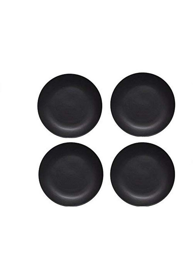 SEPARATE WAY Ceramic Handcrafted Ful Dinner Plate Matt Black Stylish and Durable 10" Set of 4 - Image 2