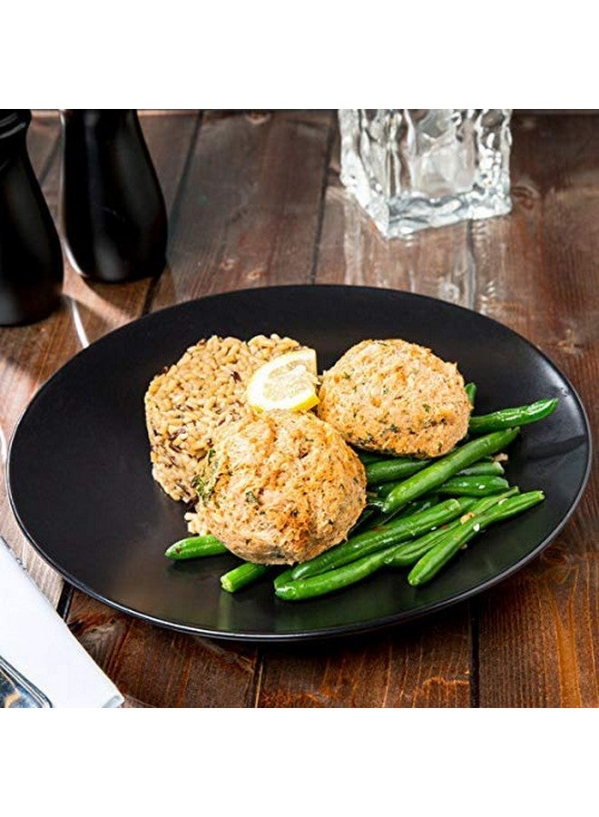 SEPARATE WAY Ceramic Handcrafted Ful Dinner Plate Matt Black Stylish and Durable 10" Set of 4 - Image 5