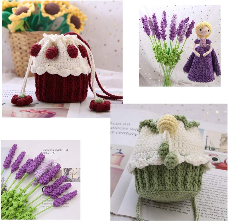 DARKNESS Embroidery Material Crochet Cotton Thread Yarn for Knitting and Craft Making Combo Pack of 10 (Cream) - Image 4
