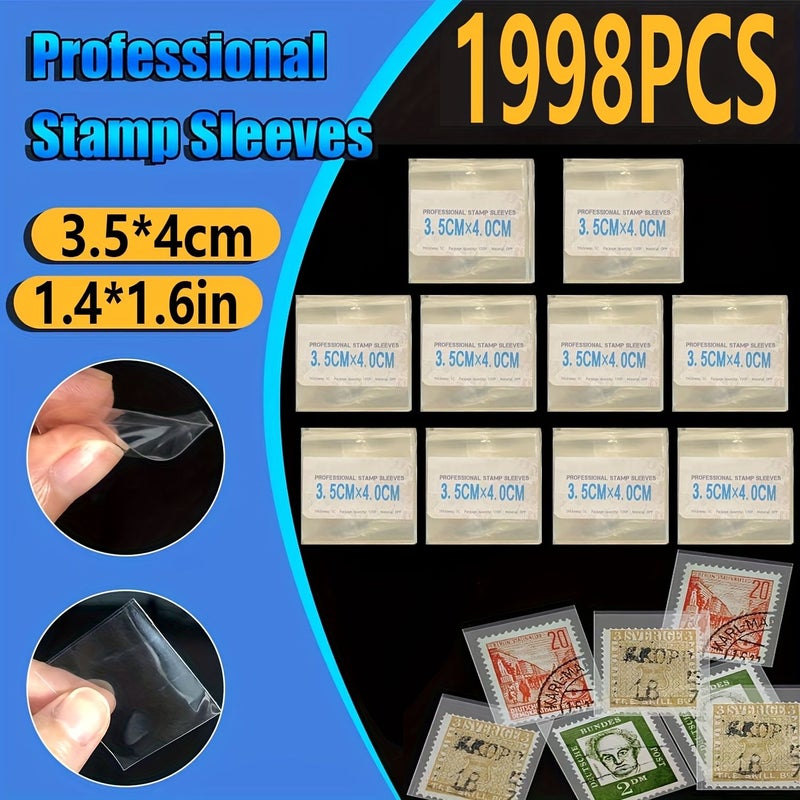 1998 Pcs OPP Stamp Protection Bags Philatelic Supplies For Collection Storage And Display Durable Pouches For Stamps And Coins - Image 4