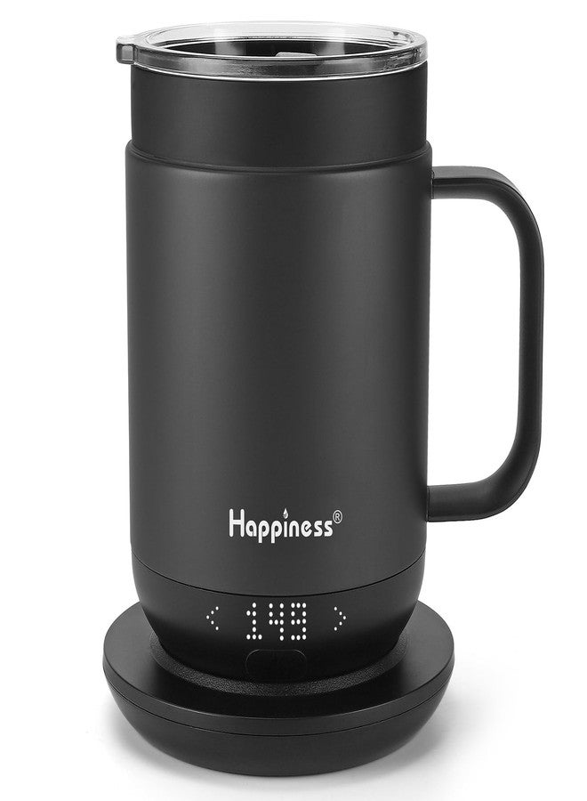Happiness Smart Heated Coffee Mug,16oz Rechargeable Electric Self Heating Temperature Control Coffee Cup - Image 1