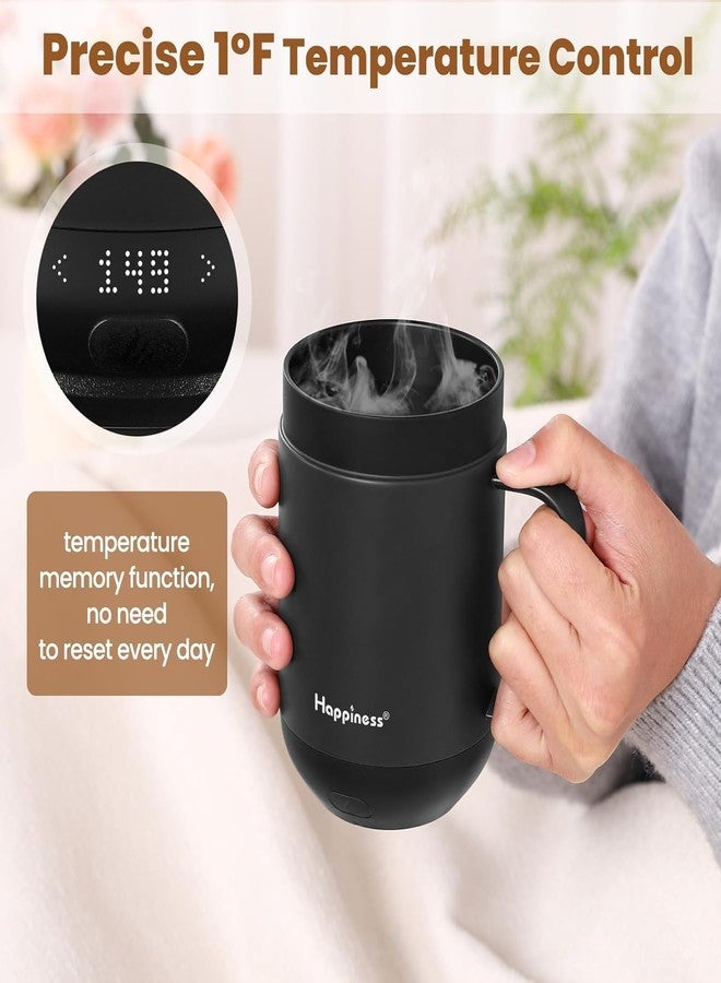 Happiness Smart Heated Coffee Mug,16oz Rechargeable Electric Self Heating Temperature Control Coffee Cup - Image 2