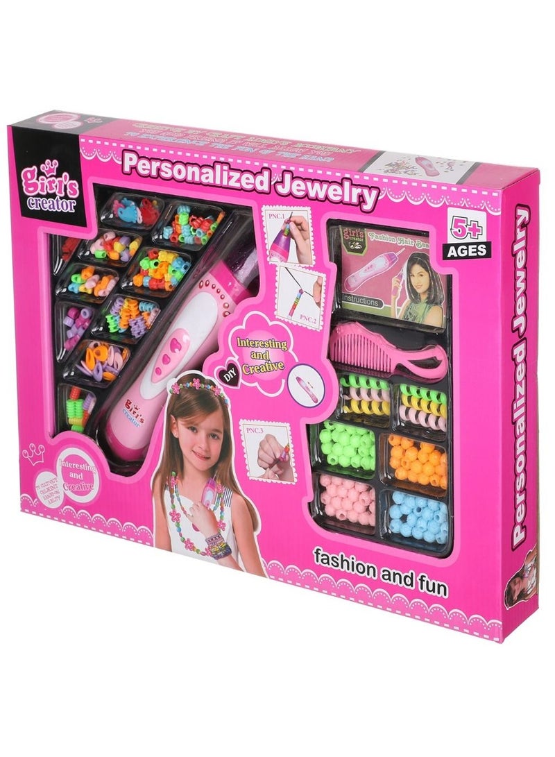 Braiding Hair Accessories Toy Multifunction Machine Braiding Tools DIY Hair Styling Tool and Accessories with Comb and Big Bead Set - Image 1