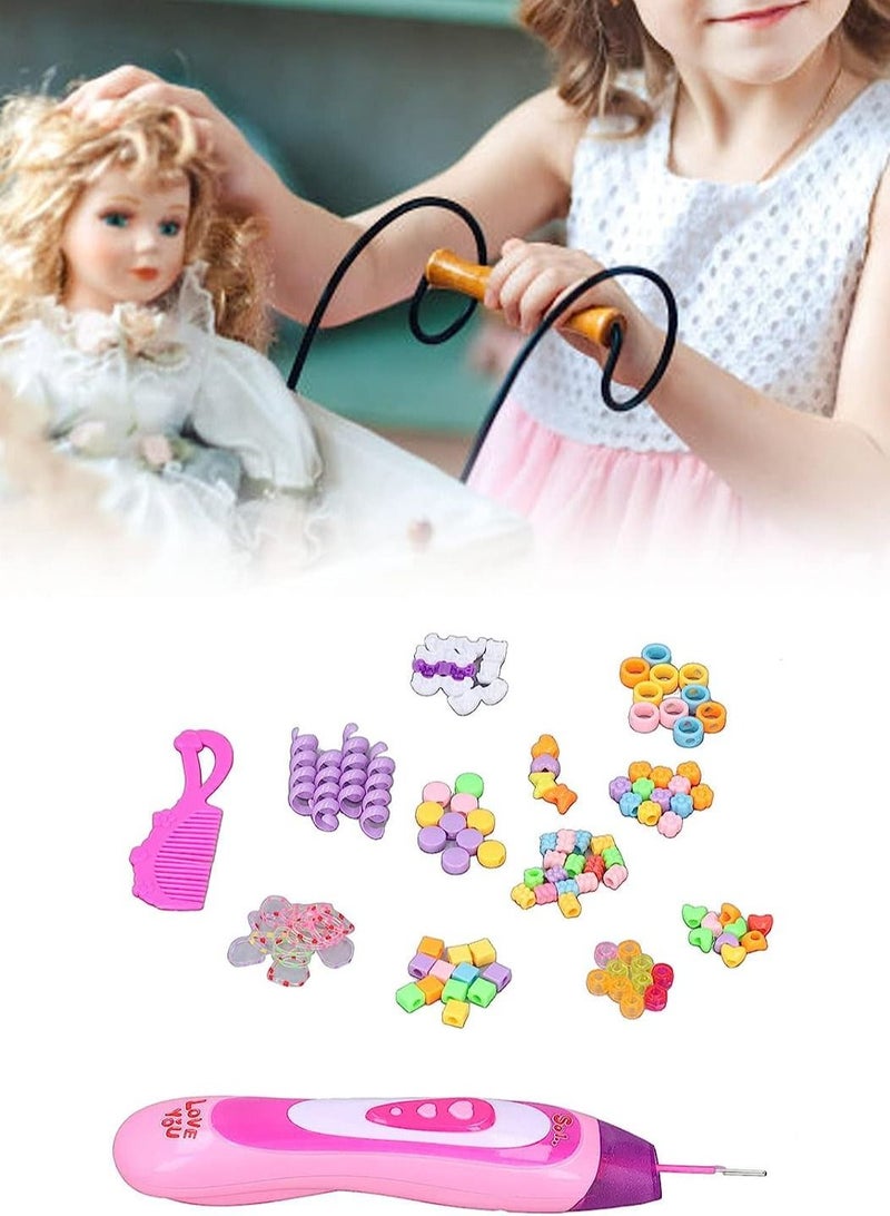 Braiding Hair Accessories Toy Multifunction Machine Braiding Tools DIY Hair Styling Tool and Accessories with Comb and Big Bead Set - Image 4