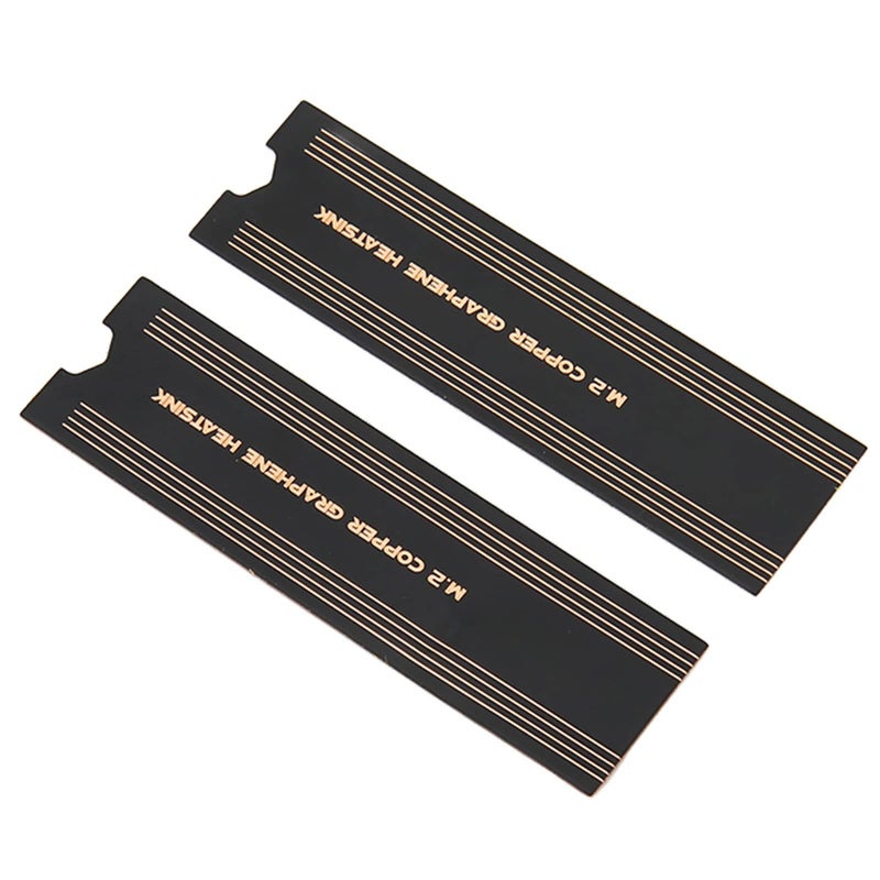2pcs Copper Foil Graphene M2 SSD Heatsink For Laptop PC Desktop Overheating Prevention - Image 3