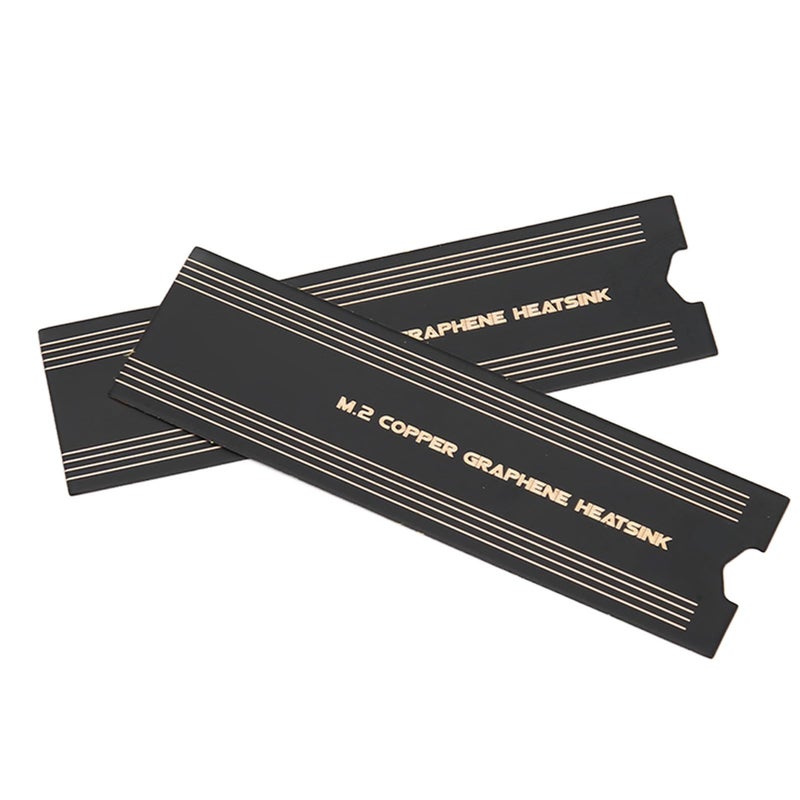 2pcs Copper Foil Graphene M2 SSD Heatsink For Laptop PC Desktop Overheating Prevention - Image 2