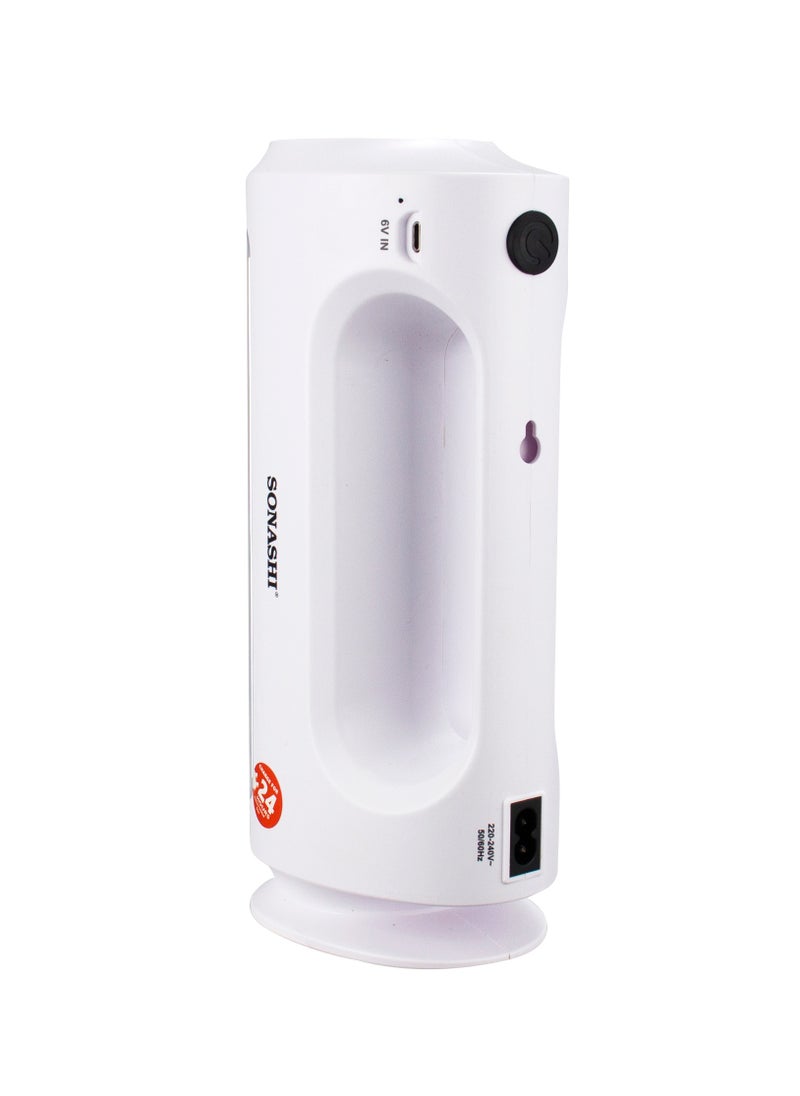 SONASHI - Rechargeable Emergency Lantern with Bright LED Side Light and top Flashlight  Builtin Battery with Charge Indicator  Lanterns for your Camping Hiking Indoors and Outdoors SEL-706N White - Image 1