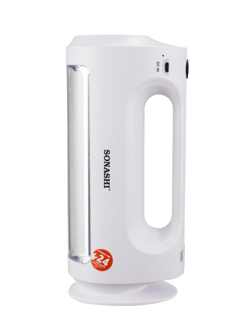 SONASHI - Rechargeable Emergency Lantern with Bright LED Side Light and top Flashlight  Builtin Battery with Charge Indicator  Lanterns for your Camping Hiking Indoors and Outdoors SEL-706N White - Image 1