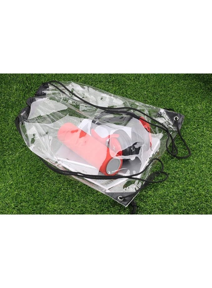 2 Pieces Clear Drawstring Bags, Waterproof Small Clear Bag for Stadium Colleges Sport Event Work Concert Security Approved - Image 5