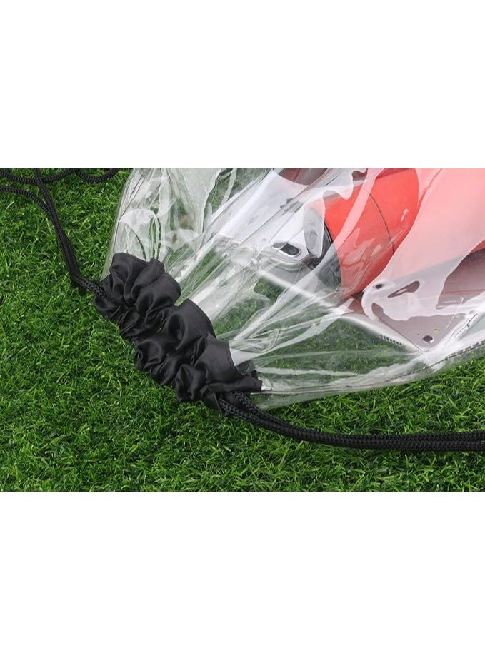 2 Pieces Clear Drawstring Bags, Waterproof Small Clear Bag for Stadium Colleges Sport Event Work Concert Security Approved - Image 4