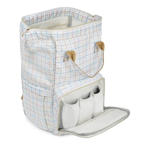 haus & kinder Chic Diaper Backpack for Mothers-Water Resistant Canvas Diaper Bags for Mom for Travel, Bag for Baby Products Carry, Maternity Bags for Mother and Baby, 1Pc, 20L, Mom In Paris, 990g - Image 4