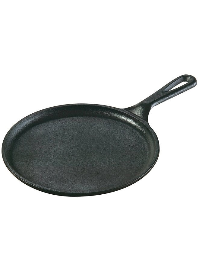 Lodge L6OG3 8.38 in Cast Iron Round Griddle, Black - Image 1