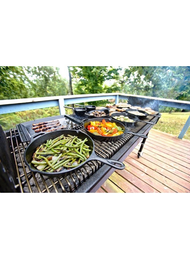 Lodge L6OG3 8.38 in Cast Iron Round Griddle, Black - Image 4