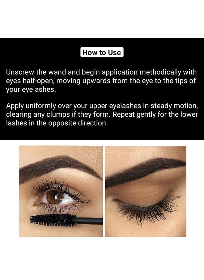 Iba Black N Bold 24 Hr Hd Mascara, Black, 8 Ml L Waterproof, Lengthening, Curling, Volumising L 100% Vegan & Cruelty Free  - Image 5
