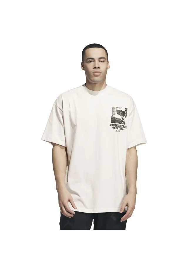 اديداس اوريجينالز Anted Gfx Tee White Basketball T-Shirts 2XS