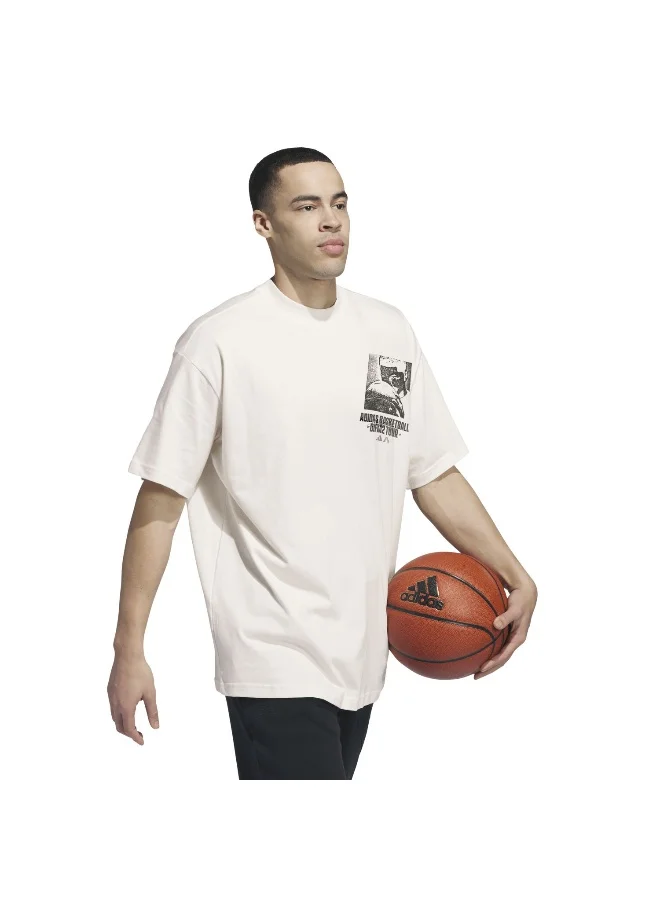 اديداس اوريجينالز Anted Gfx Tee White Basketball T-Shirts 2XS