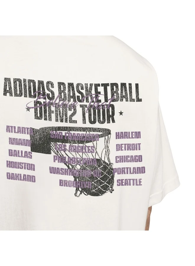 اديداس اوريجينالز Anted Gfx Tee White Basketball T-Shirts 2XS