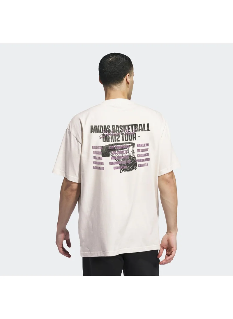 adidas Originals Anted Gfx Tee White Basketball T-Shirts 2XS