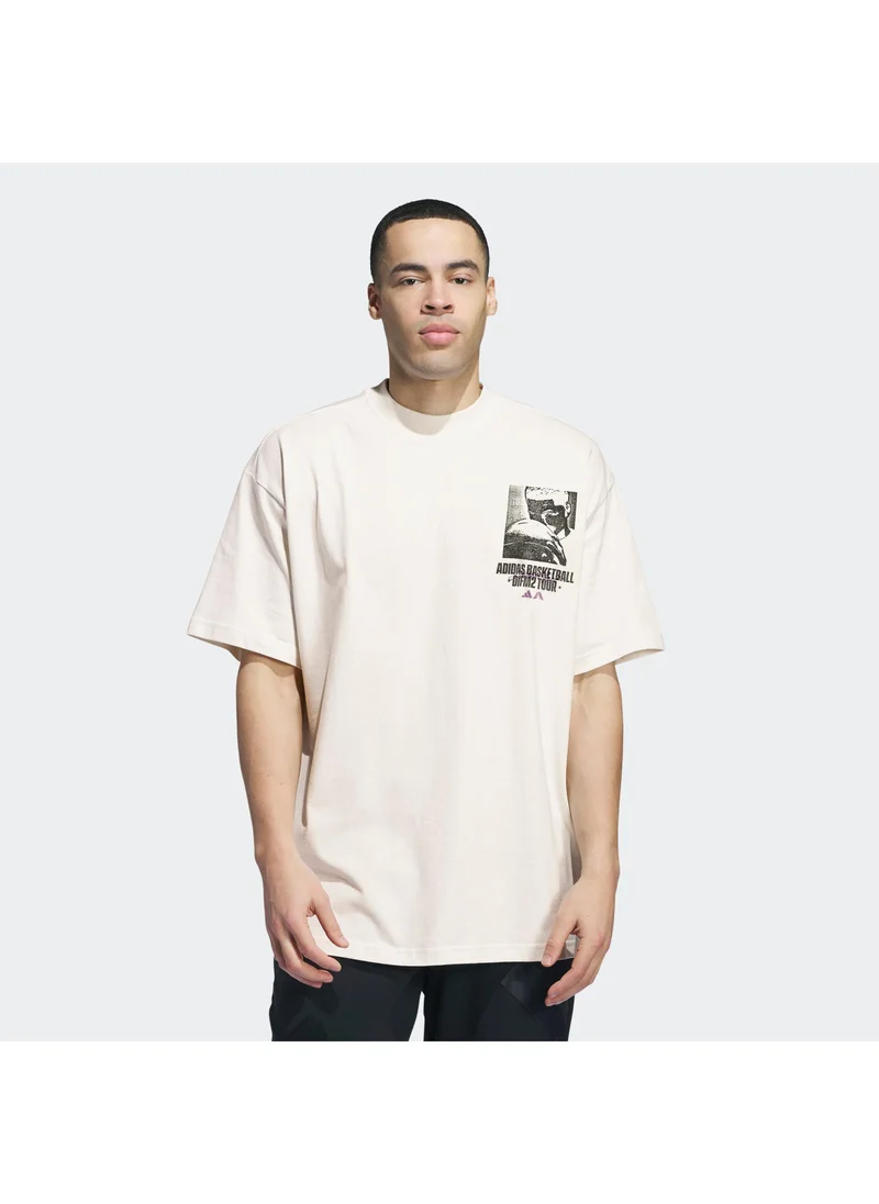 adidas Originals Anted Gfx Tee White Basketball T-Shirts 2XS