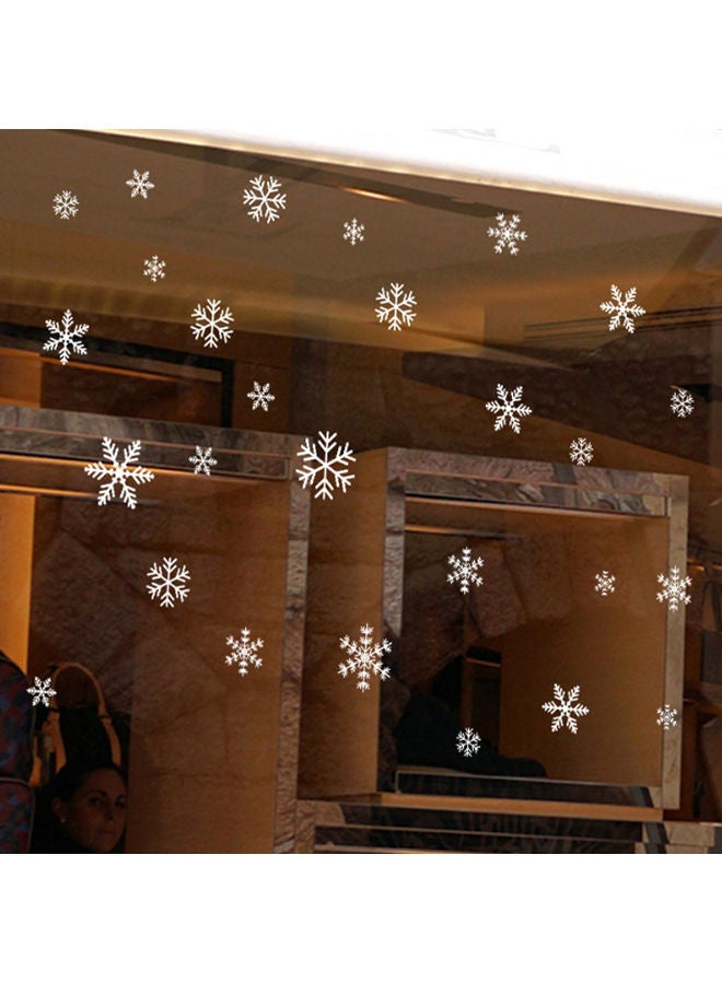 NIBEMINENT Snowflake Window Wall Sticker White 6.1x7.9x2centimeter  - Image 1