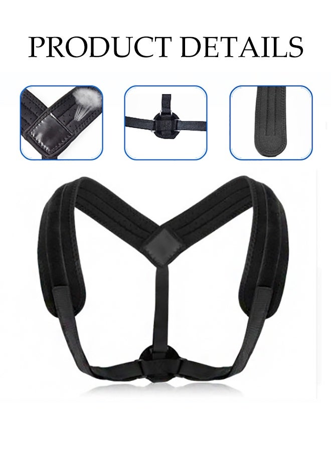 Generic Shoulder & Back Brace Posture Corrector for Women and Men, Breathable Posture Trainer Adjustable Straps, Neck Brace and Back Posture Corrector for Upper Back & Neck Pain Relief  - Image 2
