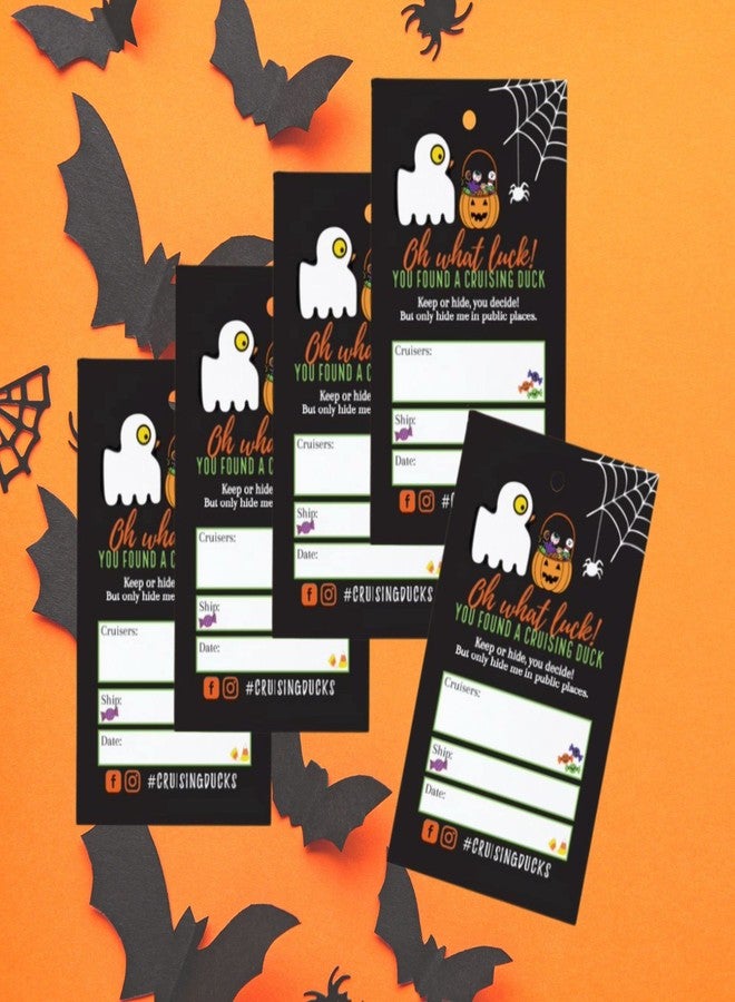 Lashicorn Halloween Fall Cruising Ducks Hang Tags to Attach to Rubber Ducks for Cruise Ship Game | 30 pk 2 x 3.25” with Holes Ghost Candy Oh What Luck You’ve Found a Duck - Image 5