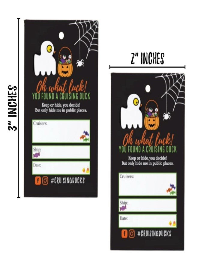 Lashicorn Halloween Fall Cruising Ducks Hang Tags to Attach to Rubber Ducks for Cruise Ship Game | 30 pk 2 x 3.25” with Holes Ghost Candy Oh What Luck You’ve Found a Duck - Image 3