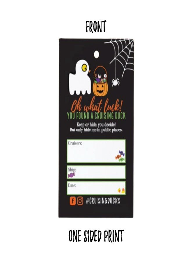 Lashicorn Halloween Fall Cruising Ducks Hang Tags to Attach to Rubber Ducks for Cruise Ship Game | 30 pk 2 x 3.25” with Holes Ghost Candy Oh What Luck You’ve Found a Duck - Image 4