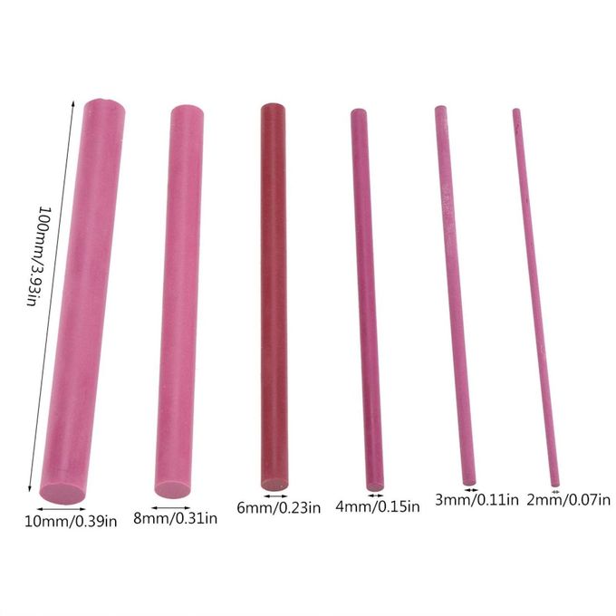 TOPINCN Sharpening Stones, 6Pcs Lightweight 3000 Grits Polishing Oil Stone Sharpener Sharpening Stone Whetstone Tool Set Red - Image 5