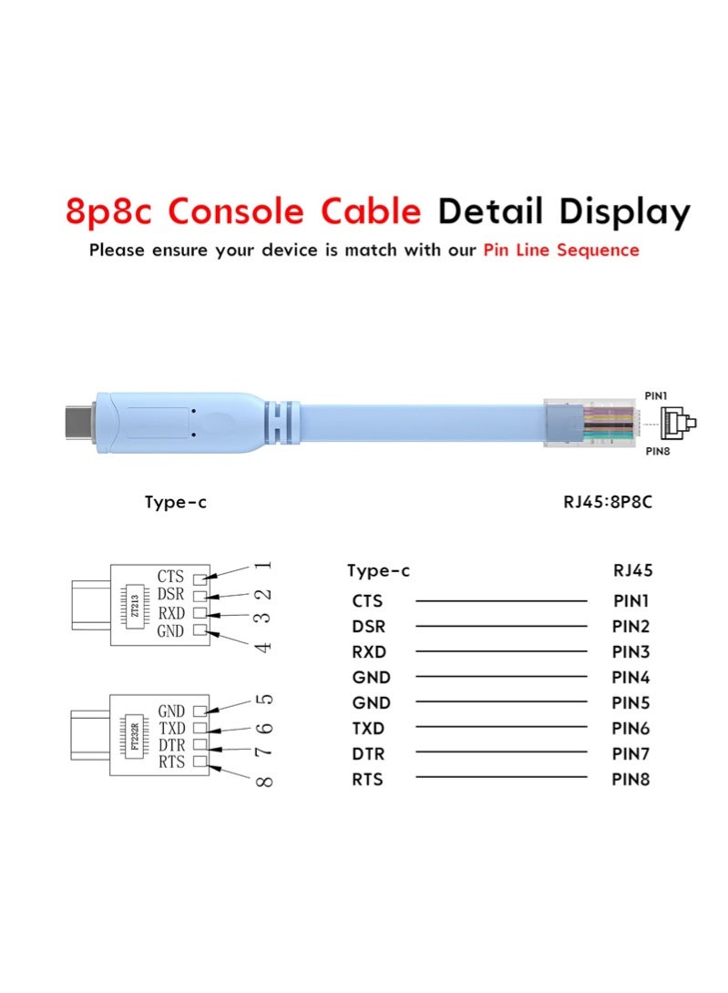 USB To RJ45 Console Rollover Cable For Cisco Route  with Routers/Switch/Windows 7, 8,10 - Image 4