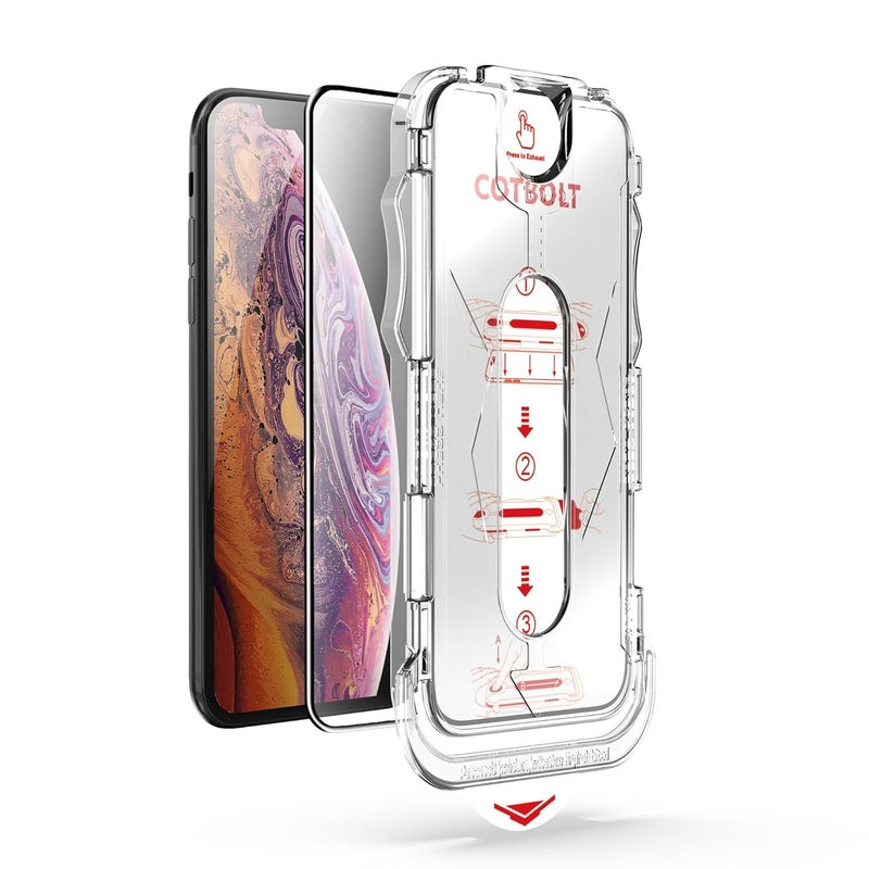 Cotbolt Tempered Glass for iPhone XS Max / 11 Pro Max Screen Protector [Military Grade Shatterproof & Longest Durable] Screen Protector iPhone XS Max / 11 Pro Max Tempered Glass Full Coverage - Image 1