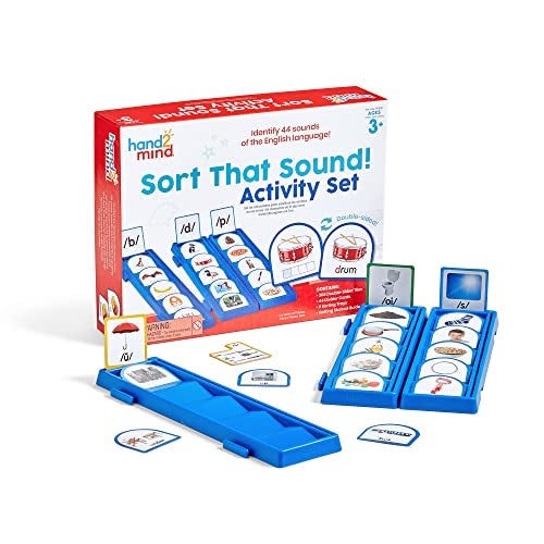 hand2mind Sort that Sound Activity Set Phonemic Awareness ESL Teaching Materials Science of Reading Manipulatives Letter Sounds for Kindergarten Speech Therapy Tools Phonics Flash Cards - Image 1