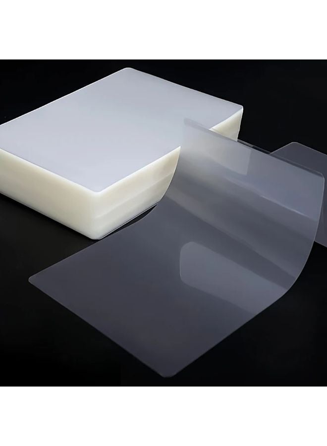 100pcs Transparent PVC Thermal Laminating Pouches for Photos Documents - Image 1