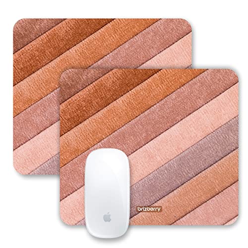 ARTBRIZ BRIZBERRY Mouse Pad, Large Printed Premium Anti Skid Rubber Base for Desktop Laptop 240 X 210 X 3 mm [20% Larger] (Corduroy Texture, Pack of 2) - Image 1