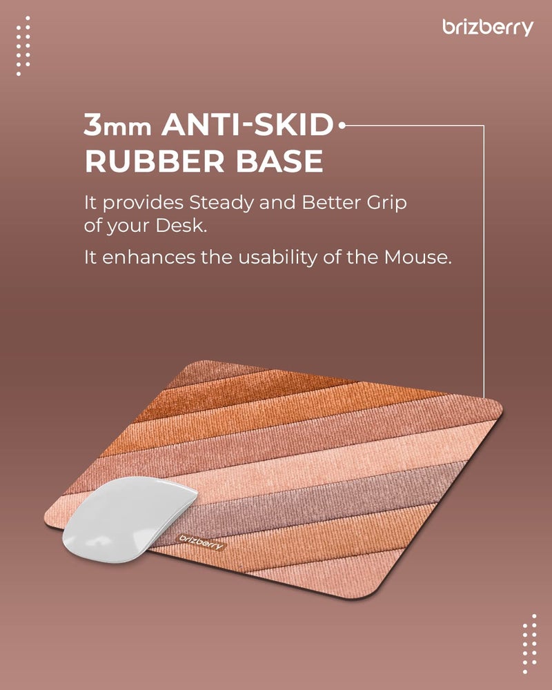 ARTBRIZ BRIZBERRY Mouse Pad, Large Printed Premium Anti Skid Rubber Base for Desktop Laptop 240 X 210 X 3 mm [20% Larger] (Corduroy Texture, Pack of 2) - Image 5