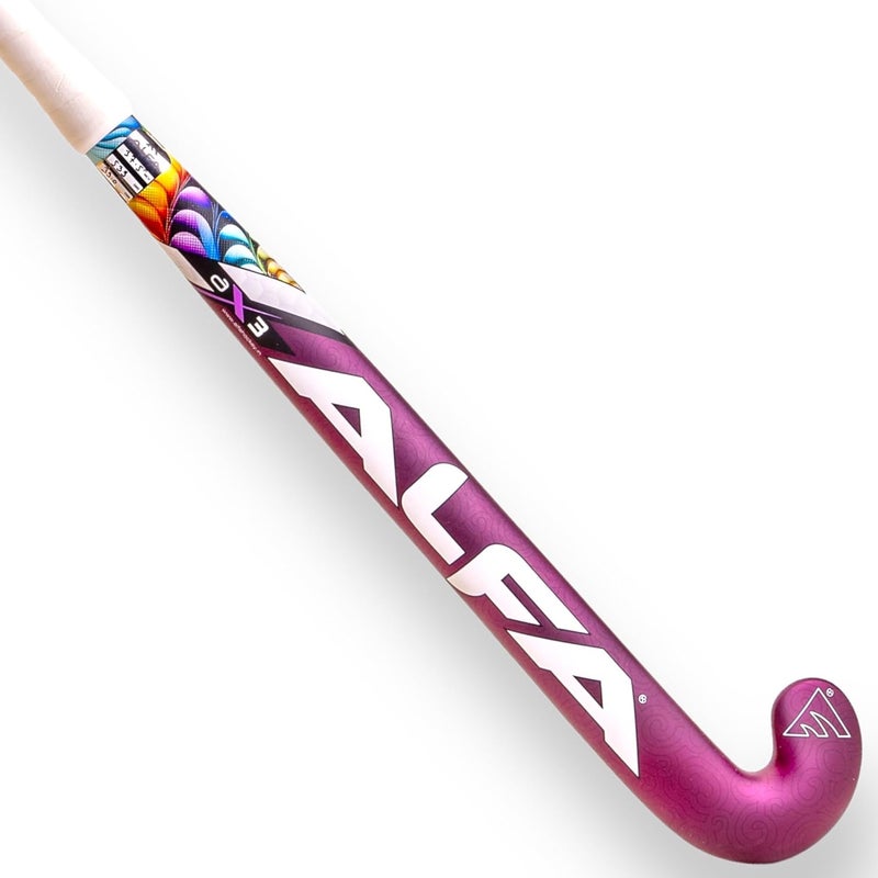 ALFA AX3 Composite Hockey Stick with Stick Bag & Hollow Ball (37 INCHES, Metallic Pink) - Image 1