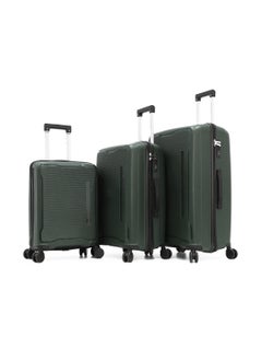 GIORDANO Giordano Hardside Luggage Trolley Bag 3 Pieces set,Green (S-20,M-24,L-28 Inch)  - Image 1