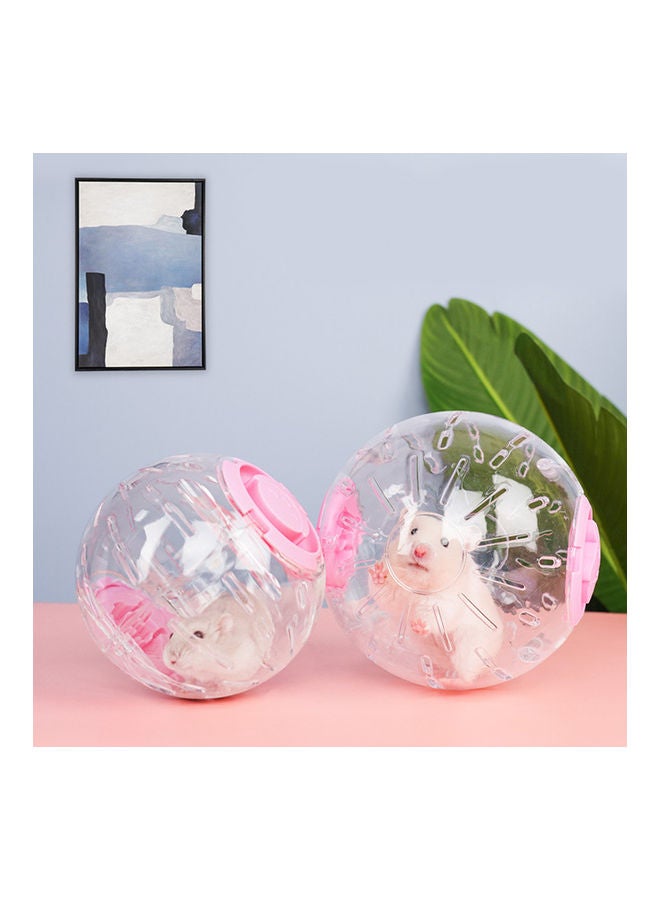 NIBEMINENT Exercise Ball Flash Light Running Wheel For Pet Jogging Training Activity Pink  - Image 3