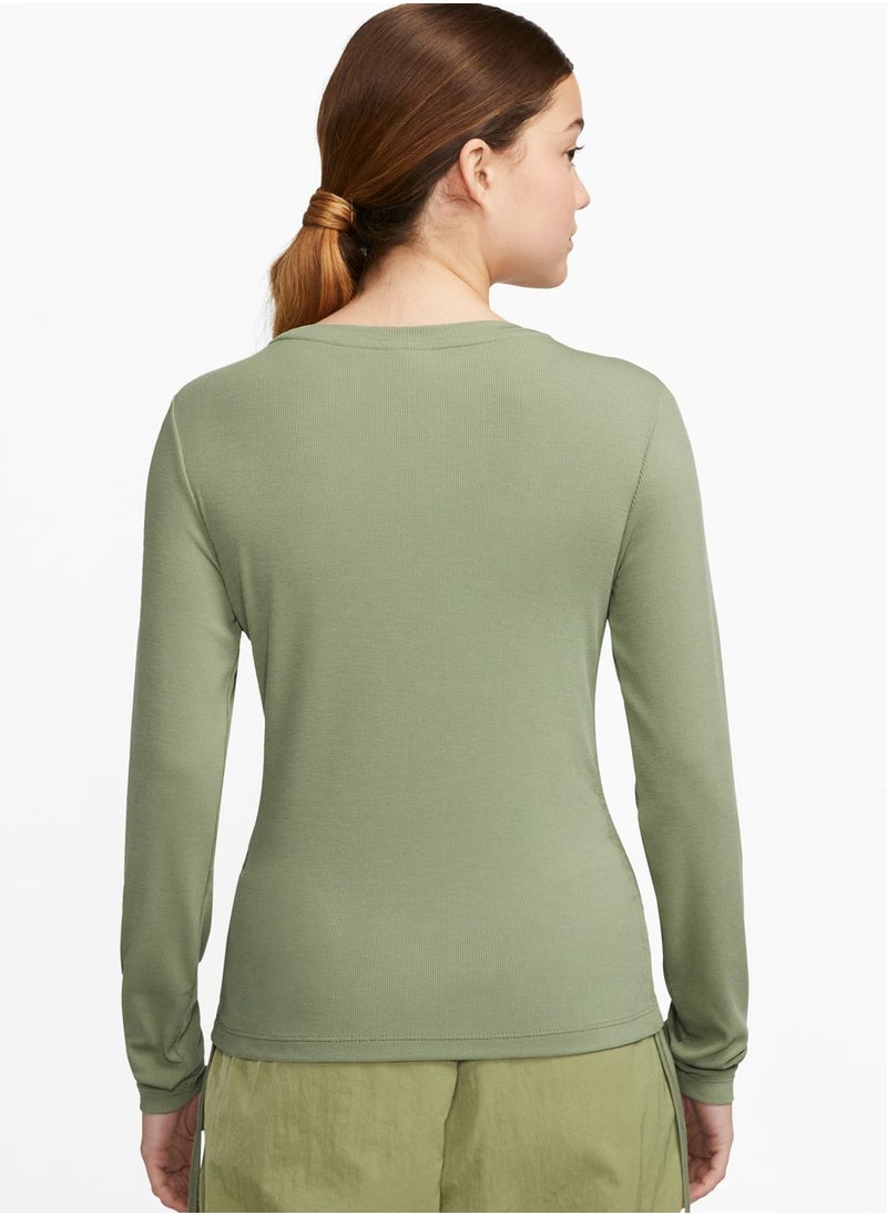 Nike - Essential Rib Cropped Tank - Image 1