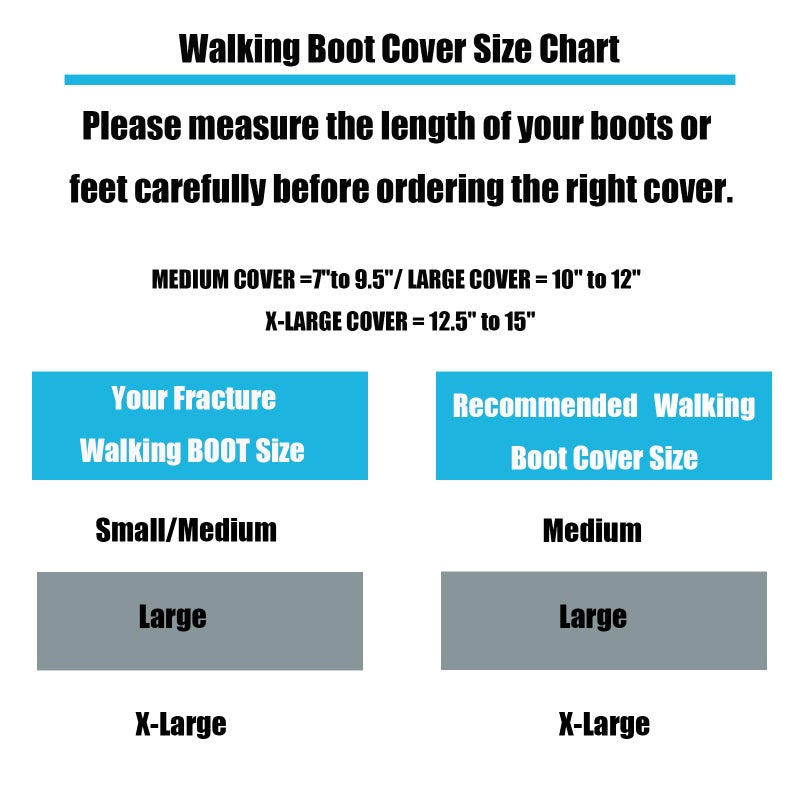 Ioryzek 2 pcs Air Cam Walking Boot Covers, Fracture Medical Cast Boots Shoe Covers for Broken Foot Ankle Recovery With Waterproof Anti-slip and Washable (X-Large) - Image 3