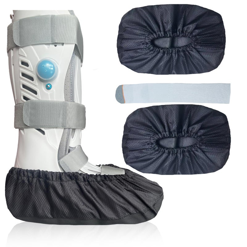 Ioryzek 2 pcs Air Cam Walking Boot Covers, Fracture Medical Cast Boots Shoe Covers for Broken Foot Ankle Recovery With Waterproof Anti-slip and Washable (X-Large) - Image 1